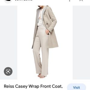 Reiss Casey Coat - brand new, all tags on. Light taupe and gray collar.